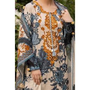 Ensemble de 3 pièces en khaddar imprimé non cousu K-52042 pour un usage quotidien - Product Image 5