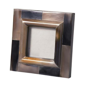 Cadre photo moderne et élégant en métal, cadre mural ou de table en corne de buffle, de vache ou de bœuf - Product Image 3