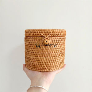 Caja de Pañuelos Cuadrada de Ratán de Primera Calidad, Elegante Portapañuelos Tejido a Mano para Uso Diario, Tradebyd - Product Image 3