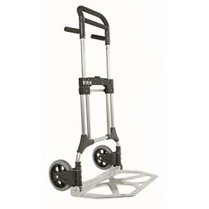 Chariot à main pliable en aluminium à deux roues KM0209, gris, chariot de courses, chariot à bagages - Product Image 1