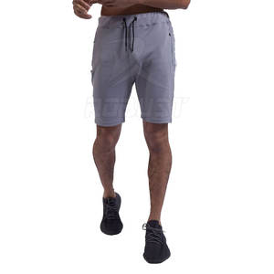 Pantalones cortos de gimnasio de estilo callejero para hombre, venta al por mayor, patrón sólido, entrenamiento, correr, ropa deportiva, antiarrugas, no tejido, Jogger Fitness - Product Image 4