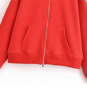 เสื้อฮู้ดดี้ผู้ชายคุณภาพดีที่สุด ปี 2025 ผ้าฝ้าย 100% ซิปเต็มตัว ผ้าถักเนื้อหนา ซับในอย่างดี สไตล์สตรีทแวร์ ลาย 3 มิติ - Product Image 6