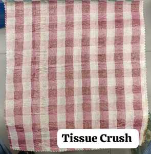 Tissue Crush Fabric Metallic Sheen Lightweight <b>Crinkled</b> Material For Saree Lehenga Kurti Craft & Designer Apparel Wholesale - Product Image 5