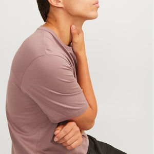 Top classement o-cou hommes 100% coton T-Shirt Logo imprimé personnalisé meilleure qualité couleur unie Streetwear tissu peigné - Product Image 4