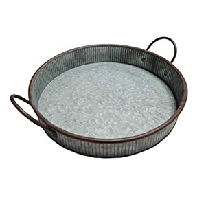 Plateaux de service ronds en or, Designs de luxe, fournitures en vrac de qualité industrielle, plateaux métalliques pour décoration de maison, hôtel, mariage, Restaurant - Product Image 4