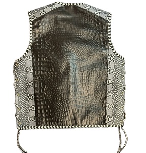 New <b>Men's</b> Winter Snake for Braided Leather Motorcycle <b>Vest</b> with Custom Logo Breathable & Quick Dry - Product Image 2