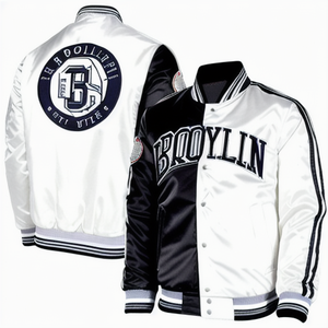 Veste universitaire personnalisée pour hommes Streetwear avec bouton tissé Varsity Letterman Jacket - Product Image 3