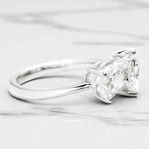 Plata de Ley 925 pera fina y corte ovalado Original Moissanite diamante Toi Moi anillo aniversario fiesta regalo para socio - Product Image 4