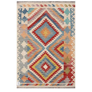 Alfombra Imaco Maimana, Alfombra Kilim Afgana, 146 x 98 cm, Producto para Pisos - Product Image 1