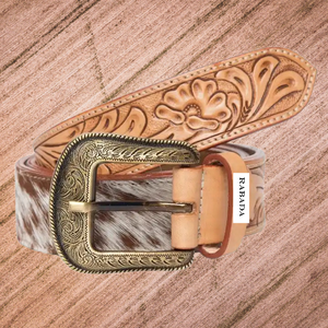 Dernières ceintures en cuir de style occidental 100% Ceinture en cuir véritable avec gaufrage à la main et cheveux sur la conception Fabricant et grossiste - Product Image 2