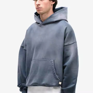 Sudaderas de Invierno para Hombre, Estilo Vintage, Tejido Grueso de Poliéster/Algodón, Felpa Francesa, Color Sólido, Transpirables, con Serigrafía Personalizada - Product Image 3