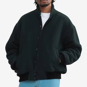 2024 hiver haute qualité à manches longues col rabattu extérieur fermeture éclair patchwork Sherpa pleine fermeture éclair polaire veste pour hommes - Product Image 5