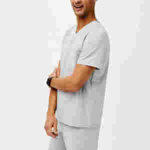 Uniformes médicaux unisexe à manches courtes pour femmes et hommes en coton unisexe personnalisé - Product Image 2
