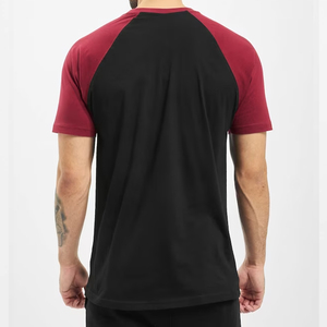 Fabricant OEM T-shirt à manches courtes raglan et col ras du cou pour hommes personnalisé 100% coton T-shirts raglan à manches courtes de couleur contrastée pour hommes - Product Image 3