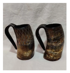 Mug en corne de buffle véritable à 100%, poli, capacité de 600 ml, mug viking sculpté pour la décoration de la bière, qualité supérieure - Product Image 6