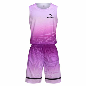 Uniforme de basket-ball pour hommes sur mesure de haute qualité 100% polyester tenue d'équipe ensembles de style d'été - Product Image 1