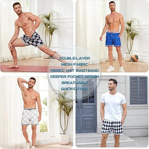 Pantalones cortos de malla para hombre, pantalones cortos atléticos de 6 pulgadas, tela transpirable para gimnasio y entrenamientos, joggers, Fitness, entrenamiento atlético, gimnasio - Product Image 6