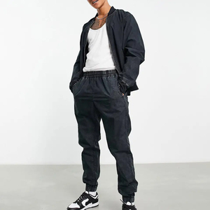 Conjunto de chándal con capucha y pantalones de chándal bordados de felpa francesa de alta calidad con logotipo personalizado zip up Acid Wash Sun faded chándal para hombre - Product Image 1
