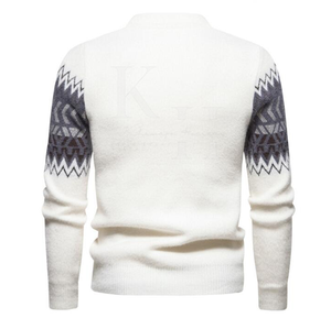 Suéter de mezcla de lana de primera calidad para hombre, prendas de punto cómodas para viajes de oficina y exteriores, trajes de punto de invierno - Product Image 3