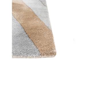 Tapis géométrique en laine et viscose tufté à la main Acar Ivory, rectangulaire 4m, pour couloir, salon, décoration intérieure, épaisseur 10mm - Modèle Tnq-4334 - Product Image 4