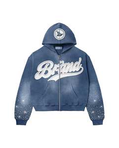 Ensemble de deux pièces d'hiver vintage délavé et personnalisé grande taille pour hommes, poids lourd, éponge française 500 GSM, respirant, transfert de chaleur - Product Image 6