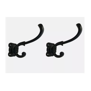 <b>Black</b> Iron Wall <b>Hooks</b> Mounted Coat <b>Hook</b> for Home Farmhouse Coats Bags Hats Towels Use - Product Image 3