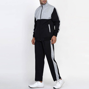 Chándal Deportivo para Hombre con Bloques de Color, Cierre Completo, Cuello Alto, Corte Regular, Transpirable, de Poliéster, para Otoño - Product Image 2
