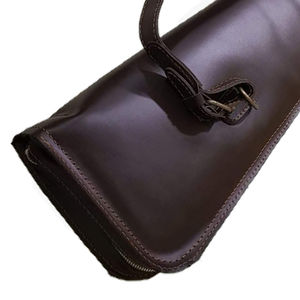 Bolsa de pistola de aire Cuero genuino Cuero marrón Acolchado Bolsa deslizante Estuche Accesorios de caza Pistola Bolsa de caza - Product Image 6