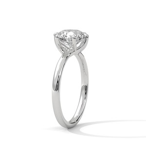 2.0ct Round Brilliant Cut CZ <b>Solitaire</b> <b>Ring</b> 925 Sterling <b>Silver</b> Classic 6-Prong Engagement Band - Product Image 5