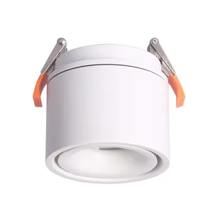 China Supplier Black White Round Recessed Surface Mounted Cylinder LED downlight Cob Suspended Dimmable Down Light
