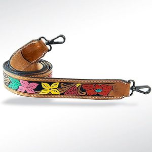 Hand Tooled Leather <b>Wristlet</b> Key Fobs Embossed Floral Print Leather Key Rings Tooled Leather Accessories Key Straps - Product Image 1
