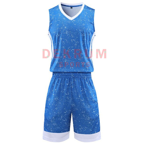 Tenue de basketball d'été pour homme, coupe ajustée, manches courtes, séchage rapide, respirante, personnalisable pour équipe, avec option grandes tailles - Product Image 1