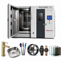 Machine de revêtement sous vide AsiaLink PVD, système de pulvérisation par atomisation, pompe à moteur contrôlée par PLC pour le revêtement décoratif dur des surfaces métalliques