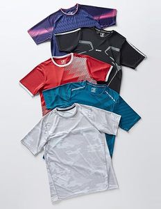 T-shirts de sport à col rond pour hommes Séchage rapide Athlétique Course à pied Gym Entraînement Tops à manches courtes Approvisionnement en vrac Tactus Industries TI-02 - Product Image 4