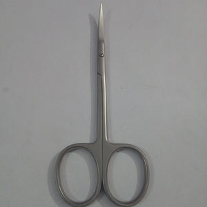Customized Manicure <b>Scissor</b> Sand Finish Fine Point <b>Curved</b> Sharp Blade Stainless Steel Cuticle <b>Scissors</b> 3.5 Inch - Product Image 1