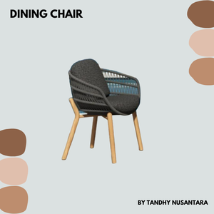 Chaise de salle à manger en rotin synthétique pour hôtel de luxe et salle à manger fabriquée en Indonésie - Product Image 6