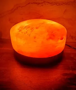 Lampe de désintoxication des pieds unis à dessus rond de l'Himalaya, lampe de désintoxication des pieds ronds à dessus rond de sel de l'Himalaya, lampe de sel de surface à doublure ronde - Product Image 4