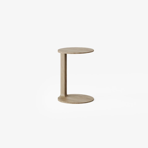 Table d'appoint ronde en bois de teck massif, mobilier moderne minimaliste compact et intemporel - Product Image 6