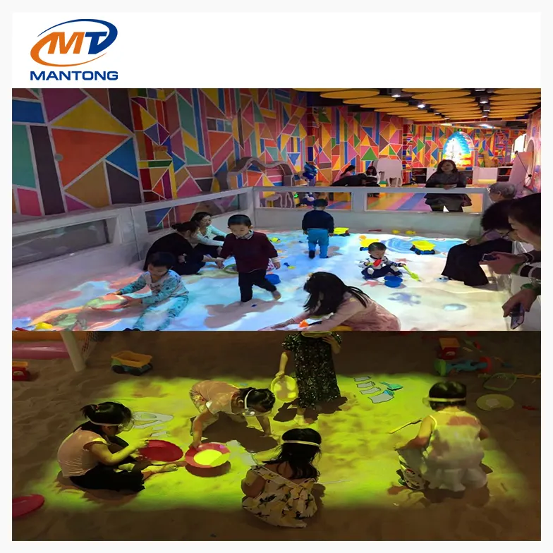 Kids Playing Area Interactive Floor Projector Sand Pool Interactive Projection Software Interactive Sandbox Games