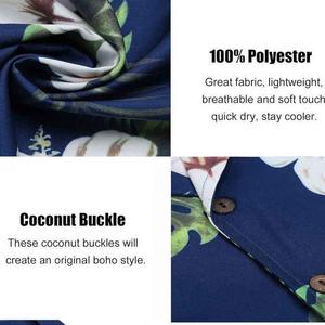 Chemise hawaïenne personnalisée à fleurs pour hommes, imprimée par sublimation, boutonnée décontractée à séchage rapide pour la plage, chemise hawaïenne à manches courtes - Product Image 4