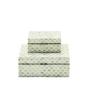 กล่องเครื่องประดับทำด้วยมือทำจากไม้และสลักกระดูกมีหลายขนาด - Product Image 1