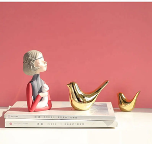 Creative Golden Bird Artisanat Petits Ornements Salon Salle De Bains Douce Décoration En Gros Chine Sculpture Moderne - Product Image 6