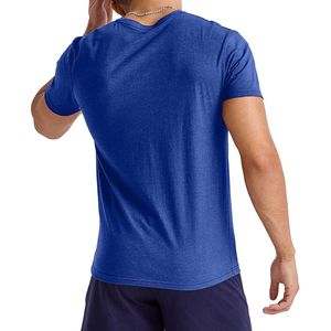 Vente en gros Streetwear personnalisé t-shirt de créateur mode en gros hommes T-Shirt microfibre Crew Fitness col arrondi sport - Product Image 2