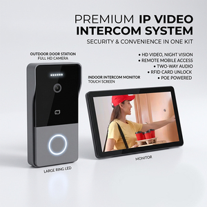 Station d'<span class=keywords><strong>interphone</strong></span> extérieure étanche IP65 Hiwink avec caméra 2K, kit de téléphone de porte en alliage d'aluminium avec bouton de sortie NFC et carte IC - Product Image 1