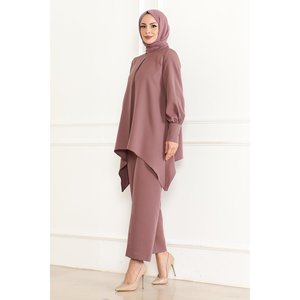Conjunto Deportivo Casual Ajustado con Detalle de Rosas MSW19001-3, Top Largo Midi - Product Image 3