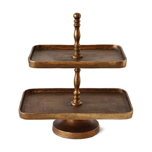 Soporte de pastel decorativo de un solo nivel con diseño de espiral redondo Metal Aluminio Latón Acabado Centro de mesa Soporte de exhibición de pastel - Product Image 3