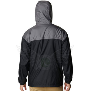 Veste d'hiver légère vierge avec logo personnalisé Veste coupe-vent imperméable à glissière complète pour hommes - Product Image 3