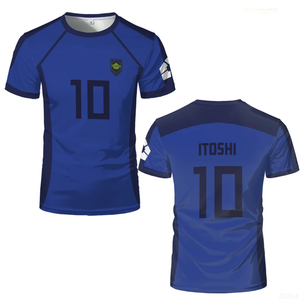 Camiseta de Fútbol de Anime Japonés Blue Lock, Cosplay de Hyoma Chigiri Meguru Bachira, Cuello Redondo, Manga Corta, Ropa Infantil - Product Image 3