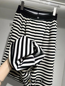 Loose <b>Trousers</b> High Elastic Waist Character Wide Leg Pants Hanging Straight Knitted Breathable Casual <b>Summer</b> Full Length Pants - Product Image 6