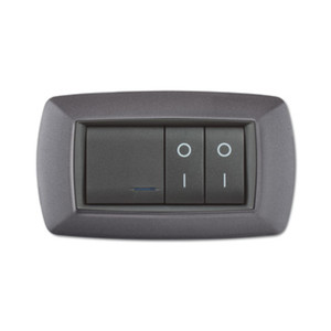 Placca Life Mod. Living Vulcuno Grigio Chiaro 4 Posti - Product Image 1